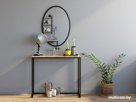 Журнальный столик LoftyHome Мальборк Мрамор Блэк консольный (черный)