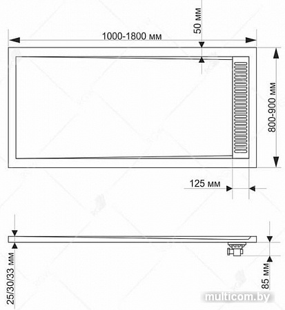 Душевой поддон RGW STM-W 150x80