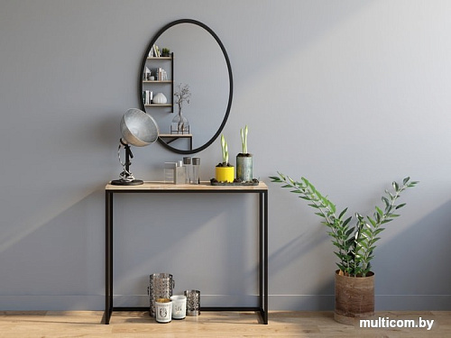 Журнальный столик LoftyHome Мальборк Мрамор Блэк консольный (черный)