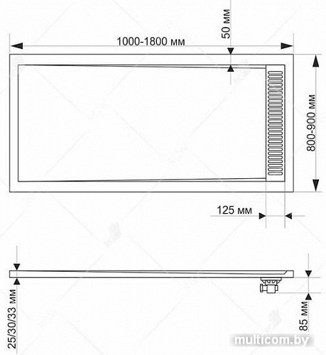 Душевой поддон RGW STM-W 150x80