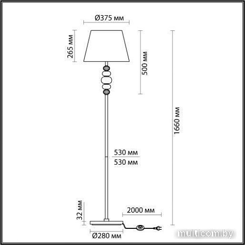Торшер Odeon Light Sochi 4896/1F