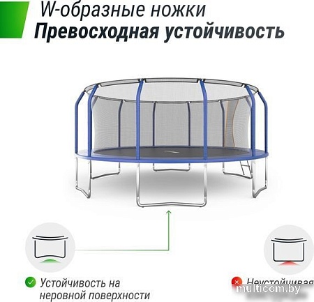 Батут Unix Line Supreme Basic 16 ft (blue)