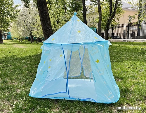 Игровая палатка Sharktoys Шатер корона 15900003 (голубой)