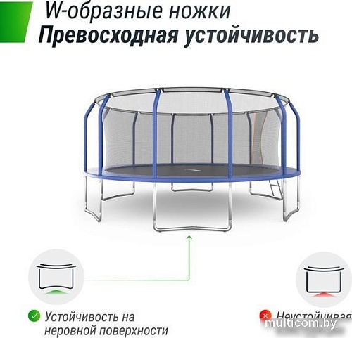 Батут Unix Line Supreme Basic 16 ft (blue)