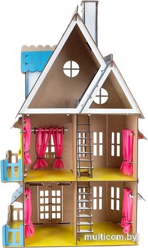 Кукольный домик Большой слон Д-007 (белый/голубой)