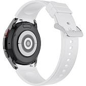 Ремешок Rumi Classic силиконовый для Samsung Galaxy Watch4/5 (20 мм, белый)