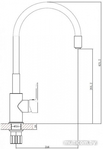 Смеситель Zollen Rhein RH77813131