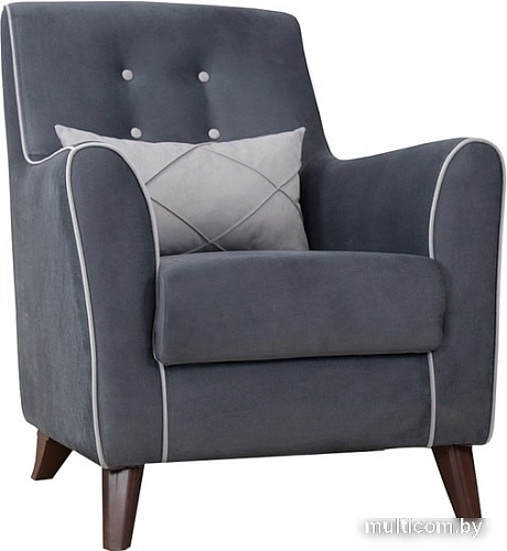 Интерьерное кресло Нижегородмебель Френсис ТК 267 (офелия/амиго велюр, темно-серый)