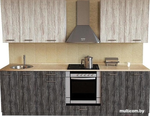 Кухня Хоум Лайн Луиза Люкс 2500 (сосна пасадена/сосна касцина)