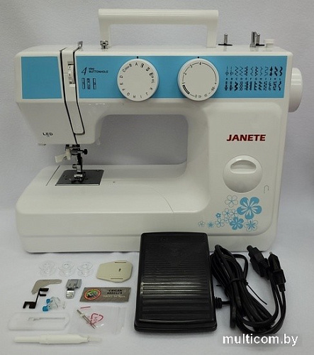 Электромеханическая швейная машина Janete 989 (голубой)