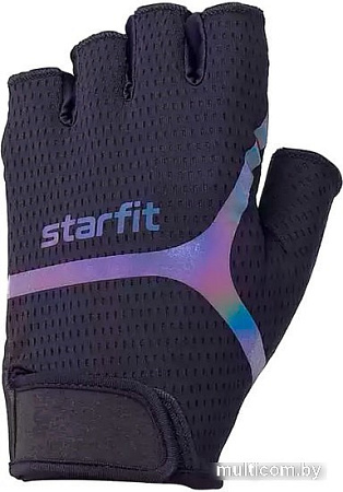 Перчатки Starfit WG-103 (черный/ярко-зеленый, L)