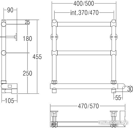 Полотенцесушитель Margaroli Sole 540 45.5x57 (хром)