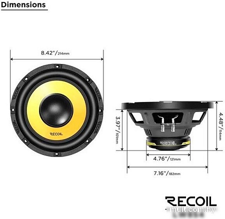 Головка сабвуфера Recoil LW8S4