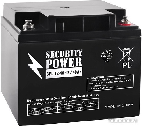 Аккумулятор для ИБП Security Power SPL 12-40 (12В/40 А&middot;ч)