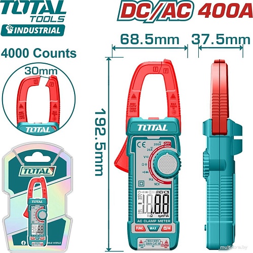 Токовые клещи Total TMT762002