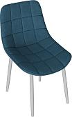 Стул Трия Boston (белый муар/велюр V006 бирюзовый)