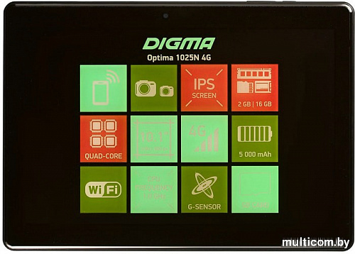 Планшет Digma Optima 1025N TS1190ML 16GB 4G (черный)