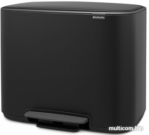 Brabantia Bo Pedal Bin 11л + 23л (черный матовый)