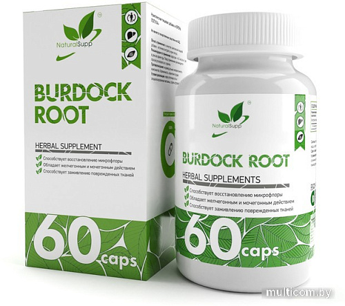Витамины, минералы NaturalSupp Корень лопуха (Burdock root), 60 капсул