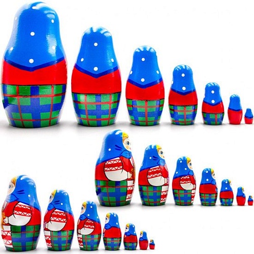 Развивающая игра Брестская Матрешка С самоваром (набор 7 шт)