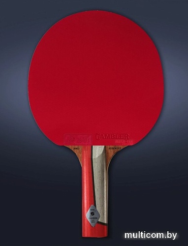 Ракетка для настольного тенниса Gambler Rosewood Im8 Carbon Mech-Tek GRC-10 (прямая)