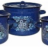 Набор кастрюль СтальЭмаль Голубика 1с112