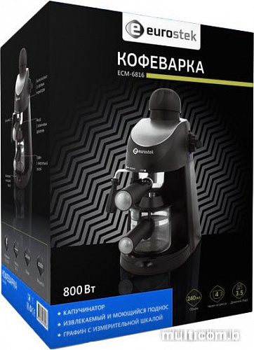 Бойлерная кофеварка Eurostek ECM-6816