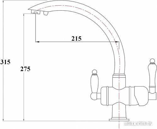 Смеситель ZorG ZR 327 YF Nickel