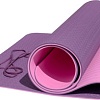 Коврик Original FitTools FT-YGM6-2TPE-4 (бордовый/розовый)