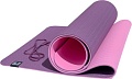 Коврик Original FitTools FT-YGM6-2TPE-4 (бордовый/розовый)