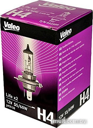 Галогенная лампа Valeo H4 Life x2 1шт