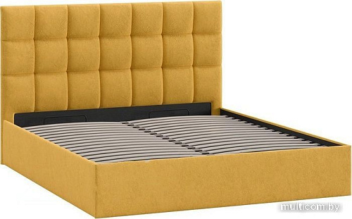 Кровать Трия Эмбер универсальный тип 1 с ПМ и заглушиной 160x200 (Wellmart Yellow)