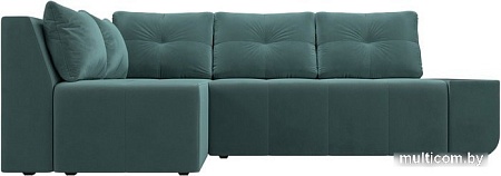 Угловой диван Mebelico Амадэус 109682 (левый, велюр, бирюза)