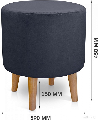 Пуфик Mio Tesoro Ронд (Amo 25/натуральное дерево)