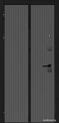 Металлическая дверь Guard Графит лакобель/белый матовый (96x205, левая)