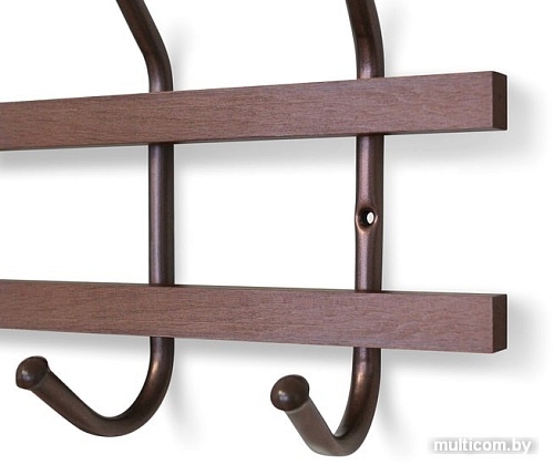 Набор крючков для одежды Sheffilton SHT-WH11 963116 (темный орех/медный металлик)