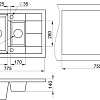 Кухонная мойка Granula 7802 (графит)