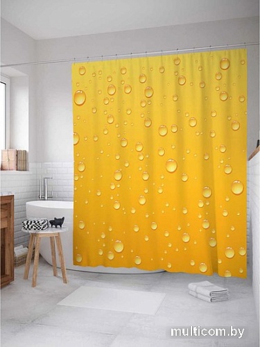 Шторка-занавеска для ванны JoyArty Крупные капли sc_21880