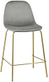 Стул Stool Group Валенсия SN полубарный OS-001CB HLR-18 (велюр серый/золотые ножки)