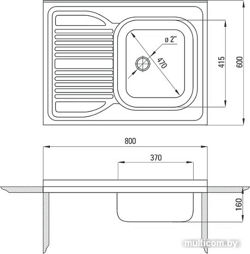 Кухонная мойка Deante Tango ZM6 311L (правая, оформление)