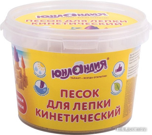 Песок кинетический Юнландия 104995 (0.5кг, желтый)