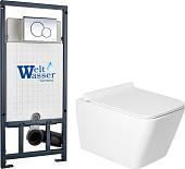 Унитаз подвесной Saniteco KW-9004W в комплекте с инсталляцией + Marberg 507 + Marberg 507 RD CR