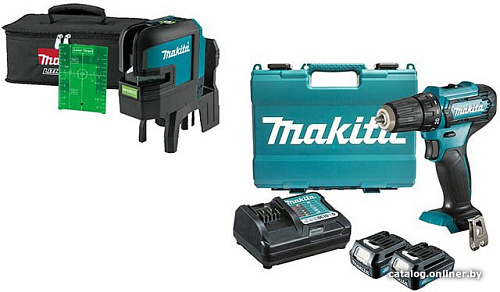 Makita SK106GDZA1 (лазерный уровень, шуруповерт, 2 АКБ, кейс)