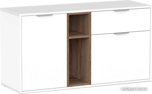 Тумба Интермебель Рио-7 Р-007 (белый/дуб крафт табачный)