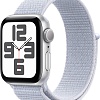 Умные часы Apple Watch SE 2 40 мм (алюминиевый корпус, серебристый/голубой, нейлоновый ремешок)