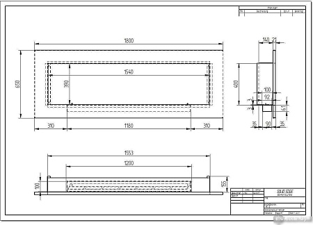 Биокамин ZeFire Elliot horizontal 1800