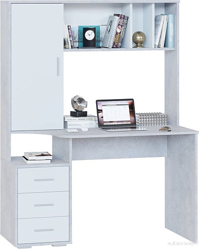 Стол Сокол КСТ-16 (бетон/белый)