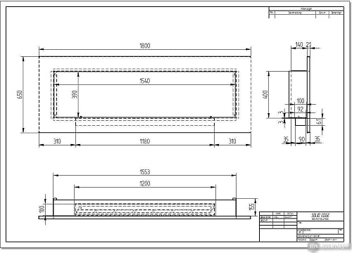 Биокамин ZeFire Elliot horizontal 1800