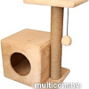 Комплекс Cat House Домик с боковой полкой 58 (джут бежевый)