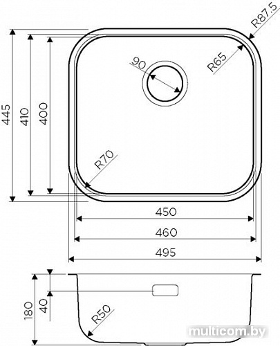 Кухонная мойка Omoikiri Omi 49-U IN